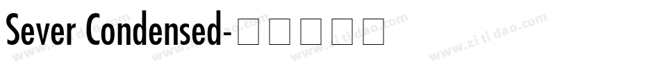 Sever Condensed字体转换